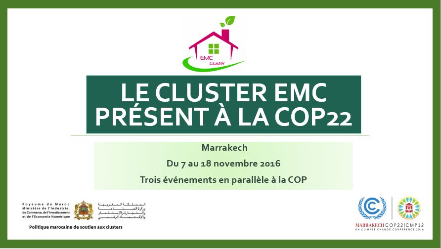 Le Cluster EMC au coeur de la COP22